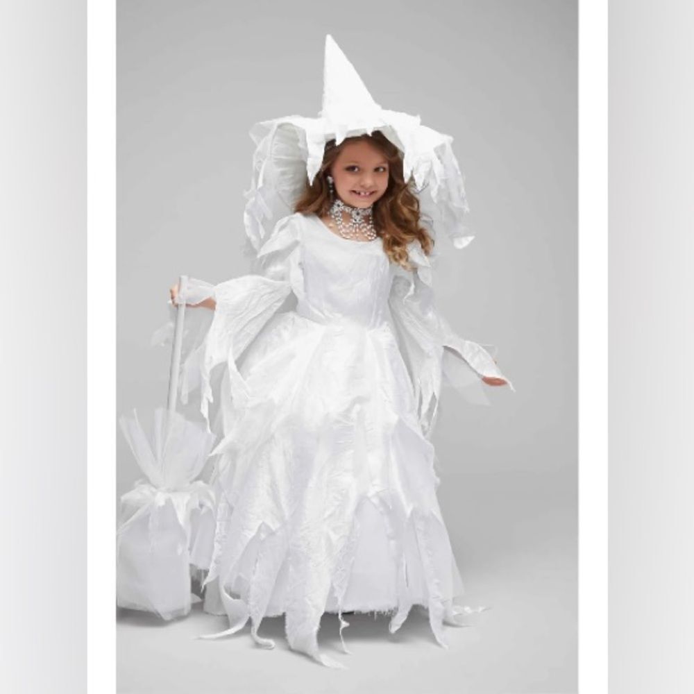 Chasing Fireflies Midnight Witch Dress Halloween Costume Girls Size 8 White